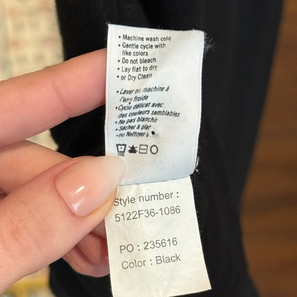 Paige Women's Black Elevated Basic Flutter Short Sleeve Shirt Top- Size Small - Picture 2 of 5